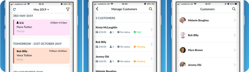 Mockup Online Booking System Mobile App Appointedd