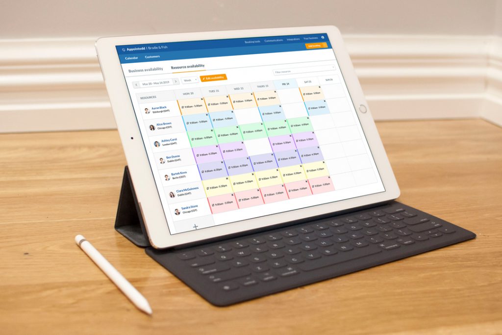 Resource Scheduling On A Tablet
