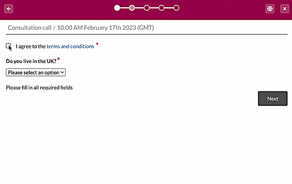 conditional booking questions